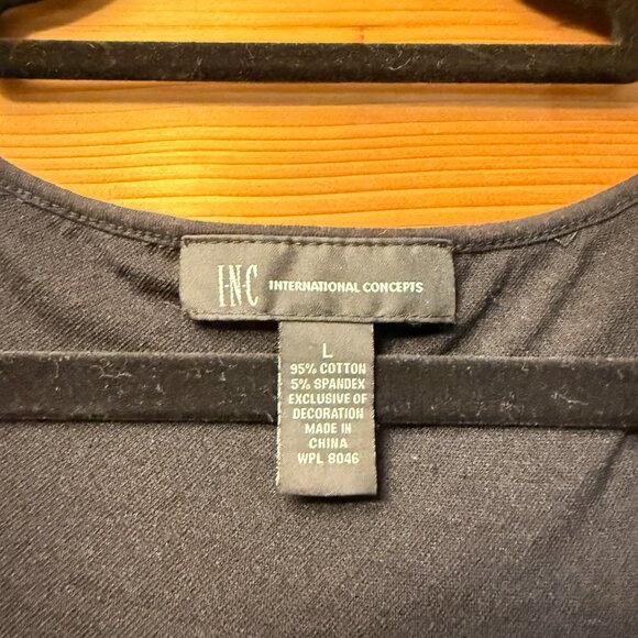 INC International Concepts Black Sequined Tank Top - L - Picture 4 of 5